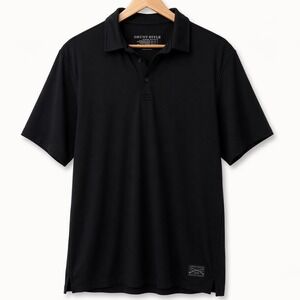 Grunt Style Mens Medium Polo Shirt Short Sleeve Performance Black Solid Tactical